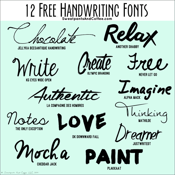 free handwriting fonts for mac