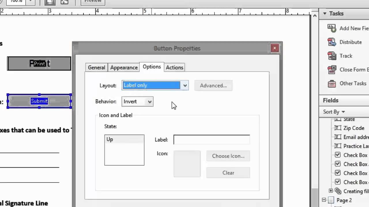 cant create on fillable forms in adobe pro 8 for mac